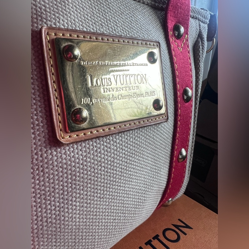 Louis Vuitton Antigua Cabas PM Handbag Small Tote Beige Red Limited Edition Bag - Picture 3 of 16
